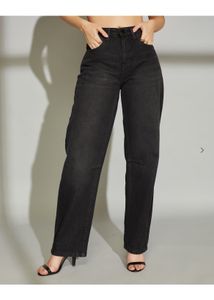Black High Waisted Wide Leg Jeans