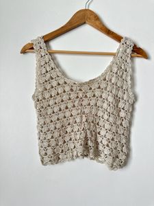 silk thread crochet crop top