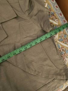 Linen Crop Top Over - Jacket