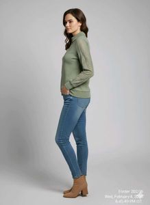 Green Half-Zip Pullover Sweatshirt