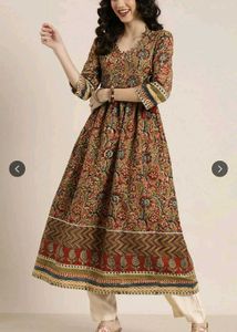 Kalamkari handblock Printed Cotton Maxi
