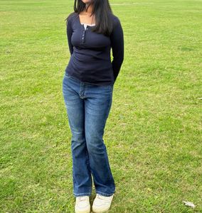 Classic Blue Denim Flare Jeans