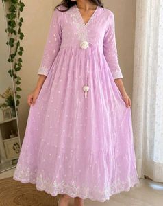 Beautiful Lilac Anarkali gown
