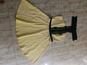 Yellow Lace Detail Dress