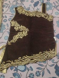 Yellow Ethnic Skirt with brown top