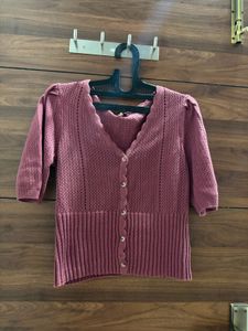 Crochet Dusty Pink top