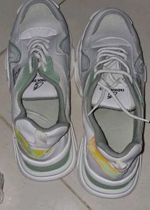 Stylish White &amp; Mint Sneakers for Women