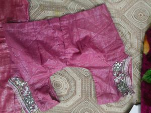 Heavy party wear blouse &amp; Shimmer peticot L size