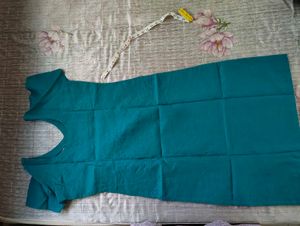 Teal Embroidered Kurta Set