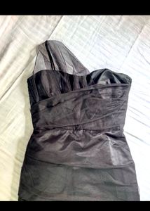 One Shoulder Black Dress
