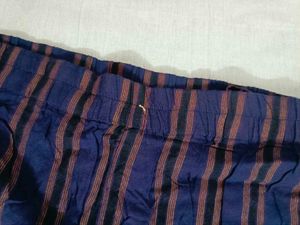 Striped Blue Cotton Palazzos