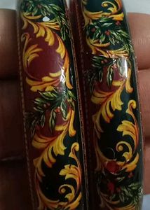 Red Bangles with Traditional Design
