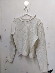 Chic Textured Long Sleeve Top