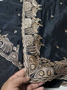 Elegant Black Embroidered Lehenga Choli