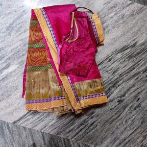 Saree With Stiched Blouse