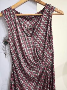 Patterned Sleeveless Dress