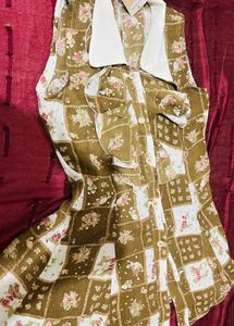 Vintage Floral Print Mini Dress