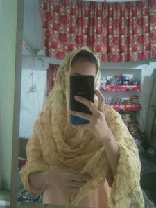 Embroidered Gold Dupatta
