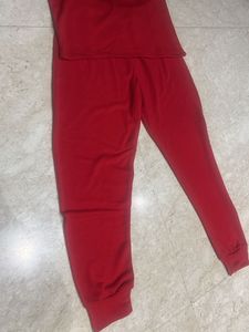 Unisex Red Full Tracksuit/Nightsuit 10-12 years