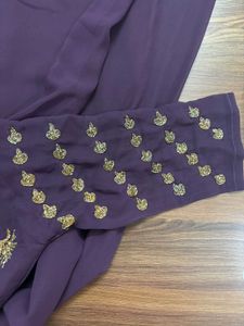 Plum Embroidered Indian Salwar Kameez