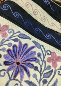 Embroidered Crossbody Bag with Floral Design