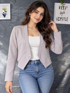 Stylish Cropped Blazer Jacket