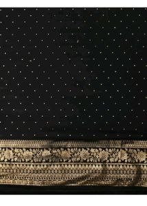 Elegant Black &amp; Gold Saree