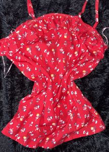 Cute Red Floral top