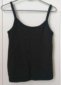 H&amp;M Basic Black Spaghetti Strap Tank Top