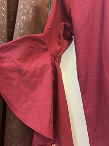 Maroon Bell Sleeve Top
