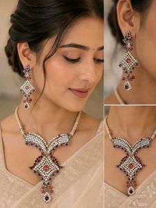 Elegant Oxidized Silver Necklace Set