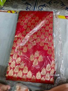 New Elegant Red &amp; Gold Banarasi Silk Saree