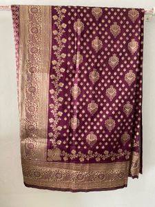 Elegant Purple Banarasi Silk Saree