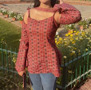 Stylish Red Ethnic Kurta