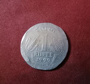 Error Coin 1 Rupee 1999