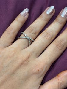 955 sterling PURE SILVER Criss Cross Rin