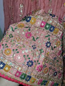 Beautiful Pink Embroidered 💗 lehngha