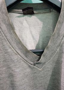 Men's Grey V-Neck T-Shirt