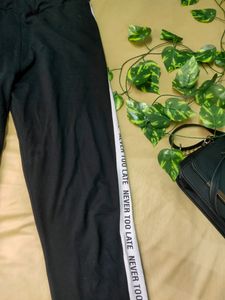 🖤women black track pant