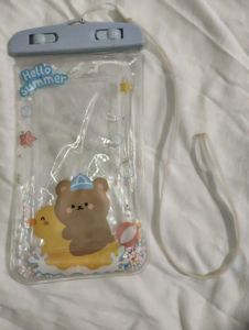 kawaii strap phone waterproof blue themed holder
