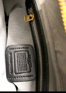 Coach Black Textured Tote Bag