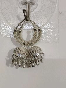 Beautiful Silver Jhumka Earrings