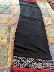 Brand New Black Chiffon Saree .