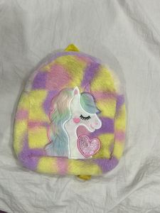 Fuzzy Unicorn Backpack for Kids