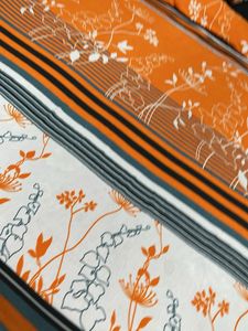 Vibrant Orange Floral Bedding Set