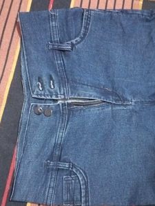 Stylish Blue Jeans with Butterfly Print