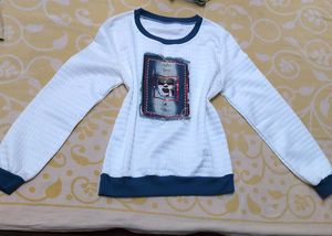 Quilted Crewneck Sweatshirt