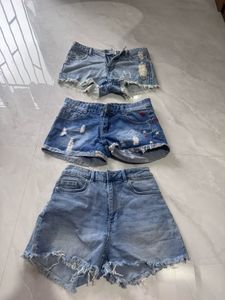 3 Pairs of Denim Shorts