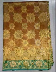 wedding Gold tissue silk saree