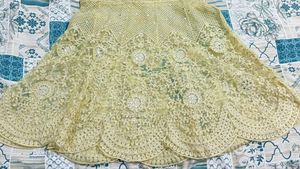 Designer Yellow Peplum Lehenga Choli Set